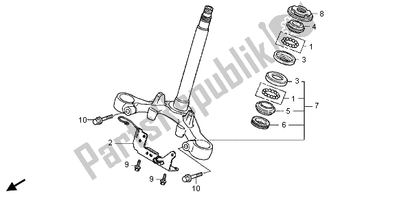 Tutte le parti per il Gambo Dello Sterzo del Honda CBR 125 RT 2013