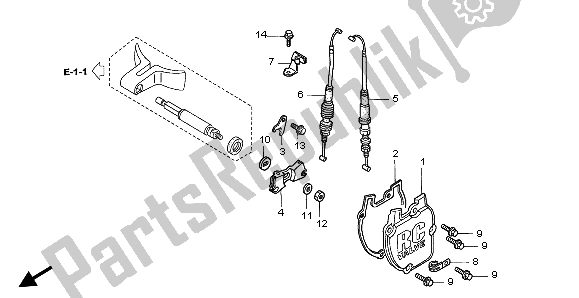 All parts for the Flap Valve of the Honda CR 250R 2007