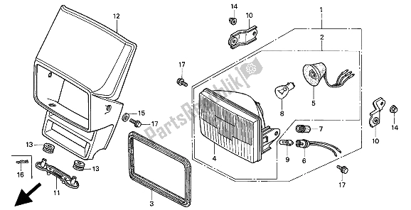 Todas las partes para Faro de Honda XR 250R 1994