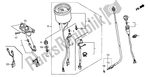 Alle onderdelen voor de Meter (mph) van de Honda NPS 50 2012