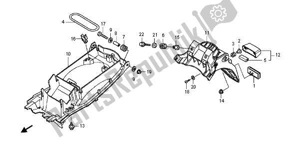 All parts for the Rear Fender of the Honda CBF 1000 FT 2012