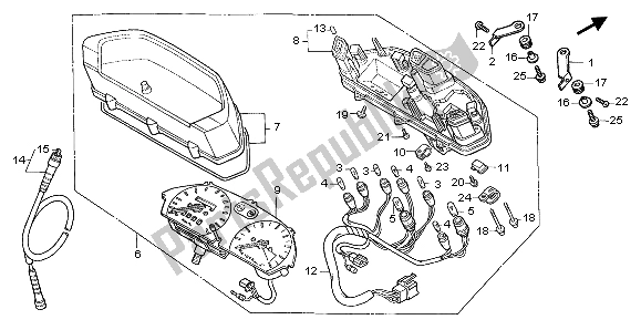 Todas las partes para Metro (kmh) de Honda FX 650 1999