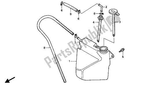 Tutte le parti per il Serbatoio Di Riserva del Honda GL 1500 SE 1994