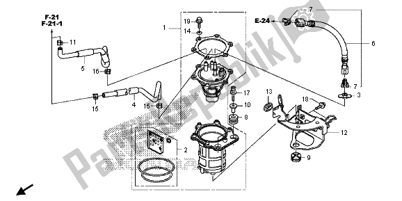 Todas las partes para Bomba De Combustible de Honda VT 1300 CXA 2013