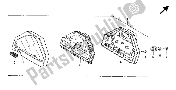 Todas as partes de Metro (mph) do Honda CBR 1000 RR 2006