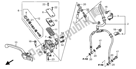 Toutes les pièces pour le Fr. Maître-cylindre De Frein du Honda CB 600F Hornet 2008