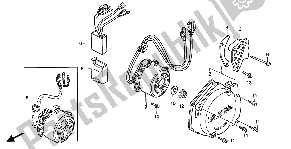 Todas las partes para Cubierta Izquierda Del Cárter de Honda CR 125R 1991