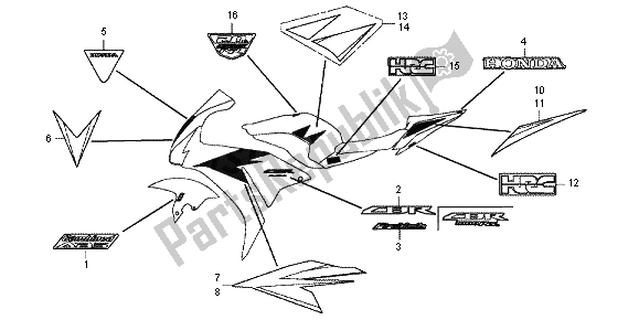 Wszystkie części do Pasek I Znak Honda CBR 1000 RA 2012
