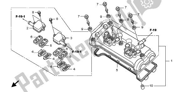 Toutes les pièces pour le Le Couvre-culasse du Honda CBF 1000A 2009