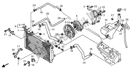 Tutte le parti per il Termosifone del Honda CBR 1100 XX 2008