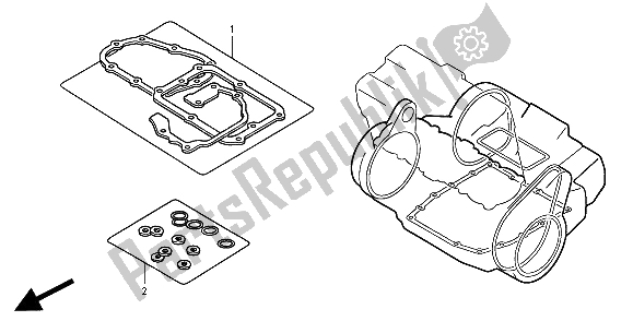 All parts for the Eop-2 Gasket Kit B of the Honda CBR 900 RR 2000