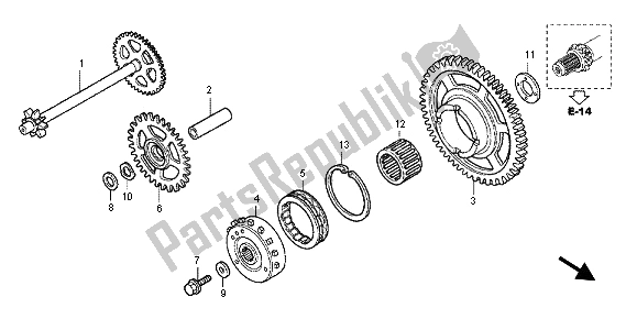 Todas as partes de Embreagem De Partida do Honda CBF 1000 FT 2012