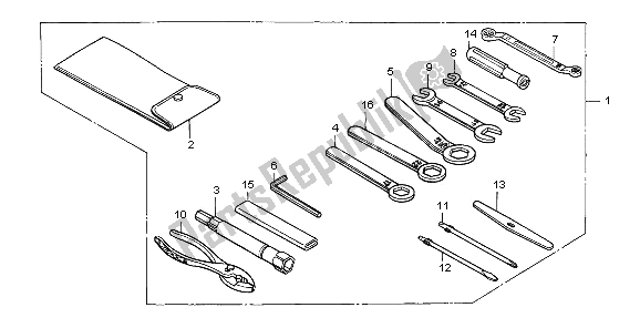 All parts for the Tools of the Honda NTV 650 1995