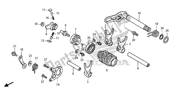 Tutte le parti per il Tamburo Del Cambio del Honda CRF 250R 2015