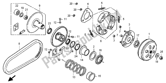 Wszystkie części do Nap? Dzana Twarz Honda SH 150 2012