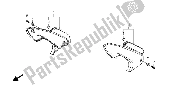 Alle onderdelen voor de Zijdeksel van de Honda CBF 600N 2010