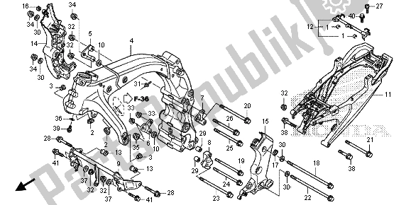 Todas las partes para Cuerpo Del Marco de Honda CB 1000R 2013