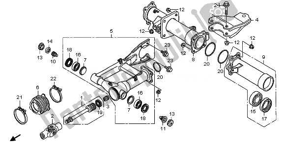 All parts for the Swingarm of the Honda TRX 500 FE Foretrax Foreman ES 2011