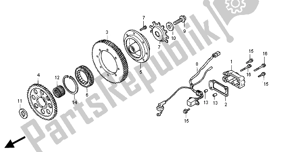 All parts for the Starting Clutch of the Honda ST 1100 2000