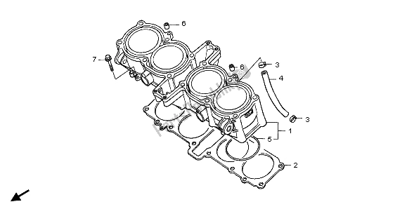 Tutte le parti per il Cilindro del Honda CBR 1000F 1998