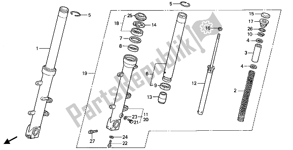 Tutte le parti per il Forcella Anteriore del Honda CBR 1000F 1992