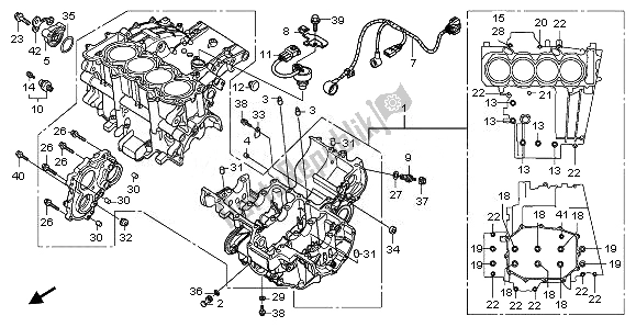 Todas las partes para Caja Del Cigüeñal de Honda CBF 1000 FA 2010