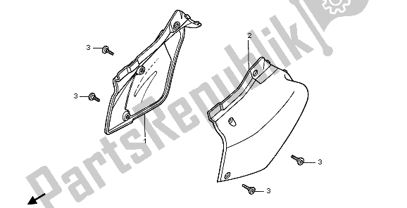 Tutte le parti per il Coperchio Laterale del Honda XR 400R 1998