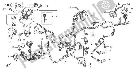 Tutte le parti per il Cablaggio del Honda PES 125R 2008