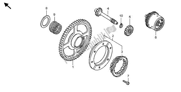 All parts for the Starting Gear of the Honda TRX 650 FA Fourtrax Rincon 2003