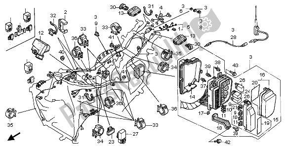 All parts for the Wire Harness of the Honda GL 1500 SE 1996