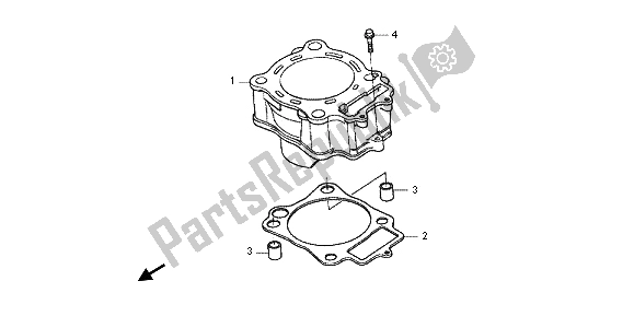 Alle onderdelen voor de Cilinder van de Honda CRF 250R 2012
