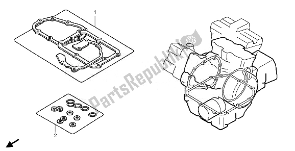 Tutte le parti per il Kit Di Guarnizioni Eop-2 B del Honda VFR 800 2008