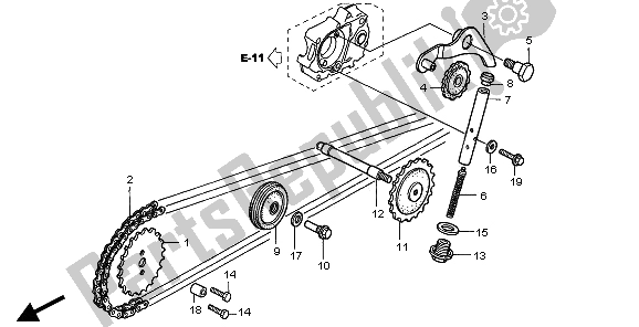 Tutte le parti per il Catena A Camme E Tenditore del Honda XR 70R 1997