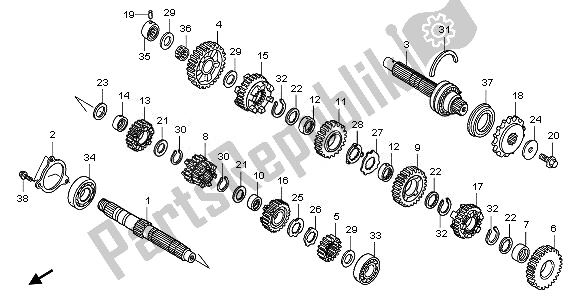 Toutes les pièces pour le Transmission du Honda CB 600F Hornet 2011