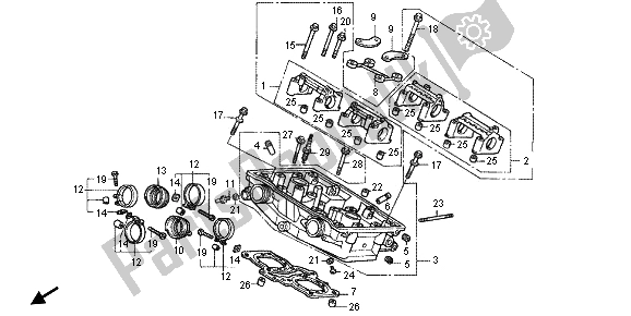 Tutte le parti per il Testata Anteriore del Honda RVF 400R 1995