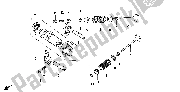 Toutes les pièces pour le Arbre à Cames Et Soupape du Honda NES 150 2006