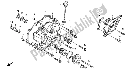 Toutes les pièces pour le L. Couvercle De Carter du Honda CRF 250R 2012