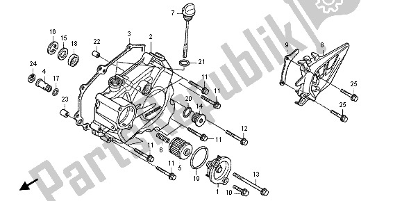 Toutes les pièces pour le L. Couvercle De Carter du Honda CRF 250R 2012