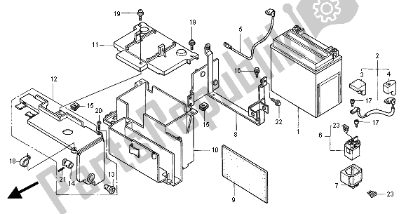 Toutes les pièces pour le Batterie du Honda VT 750C2 2000