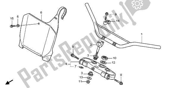 Todas las partes para Manejar Tubo Y Puente Superior de Honda CRF 450R 2002