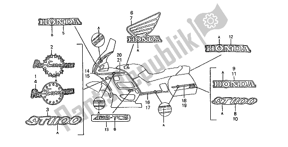 Todas las partes para Marca de Honda ST 1100 1992