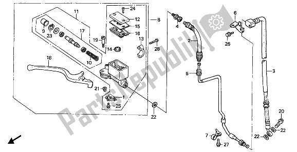 Toutes les pièces pour le Fr. Maître-cylindre De Frein du Honda NX 250 1988