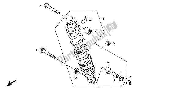 Toutes les pièces pour le Coussin Arrière du Honda XL 125V 2009