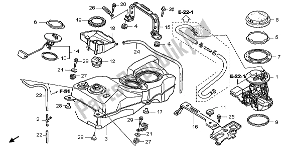 Wszystkie części do Zbiornik Paliwa Honda GL 1800A 2006