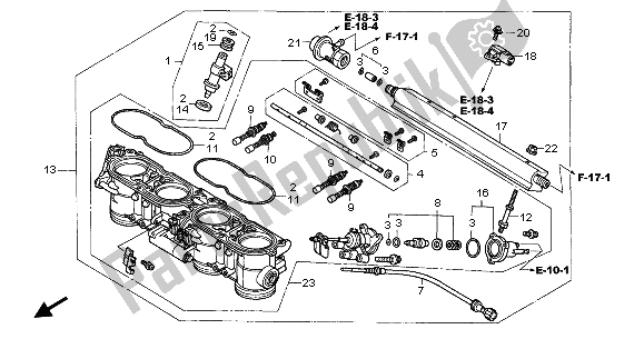 Toutes les pièces pour le Corps De Papillon du Honda CBR 1100 XX 2003