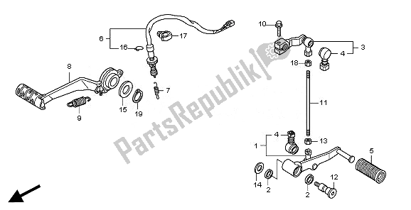 Alle onderdelen voor de Pedaal van de Honda CBR 600F 2011