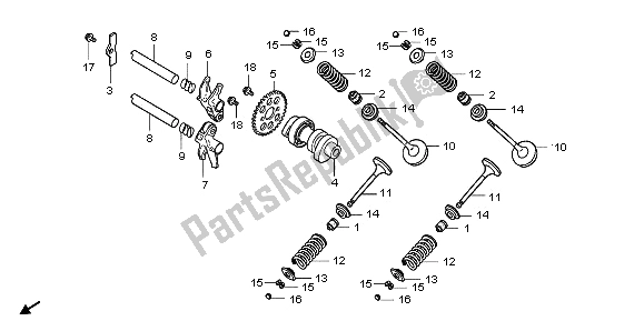 All parts for the Camshaft & Valve of the Honda NSS 250A 2009