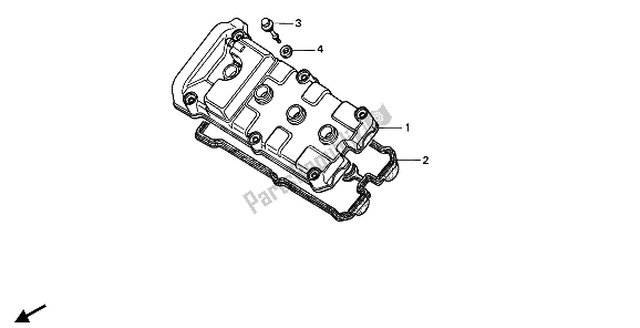 All parts for the Cylinder Head Cover of the Honda CBR 900 RR 1993