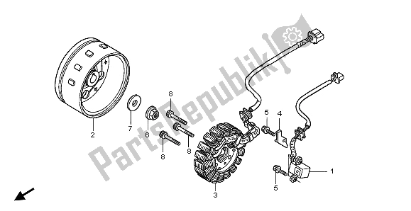 Tutte le parti per il Generatore del Honda XL 125V 80 KMH 2003