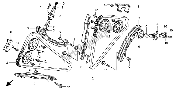 Todas las partes para Cadena De Levas Y Tensor de Honda VTR 1000F 1999